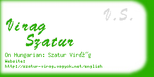 virag szatur business card